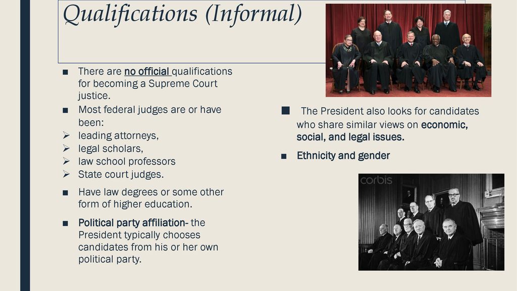 Qualifications for supreme court hot sale